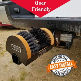 SCRUSHER Hitch Mounted Original Boot & Shoe Cleaner for 2" Receiver - Made in America Portable Outdoor Boot Scrubber, Shoe Cleaning Brush - Helps Keep RVs, Trucks, or SUVs Clean All Year Round