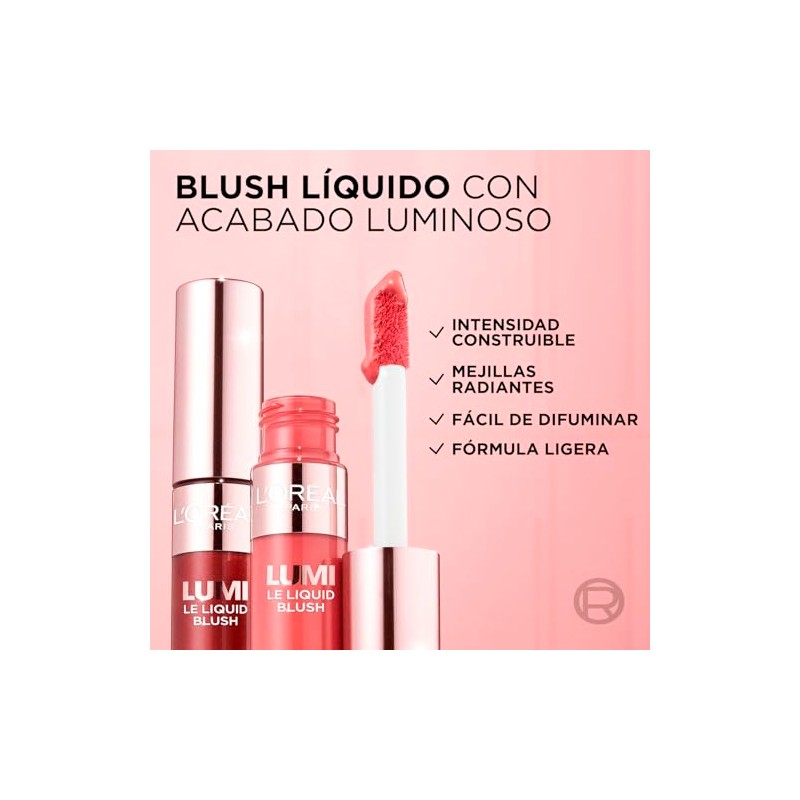 L'Oréal Paris Lumi Blush, rubor líquido para mejillas acabado glowy