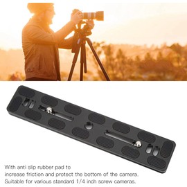 DEYOT PU200 Camera Quick Release Plate Made of Solid Aluminium for 1/4 Inch Camera Screw Compatible with AS Standard, such as ARCA-Swiss/Kirk/Wimberley/Markins/Benro/Sirui etc Quick Release Plate