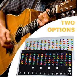 1 Sheet Guitar Fretboard Sticker Guitar Learning Tool Color Coded Guitar Note Sticker For Guitar Color Coded Note Decals