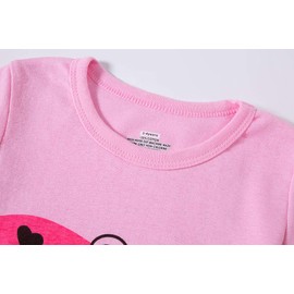 TEDD Girls Christmas Pyjamas Set Toddler Clothes Sleepwear Animal Printed Nightwear Winter Long Sleeve PJs 2 Piece Outfit Xmas Gift for Kids Age 1-2 Years