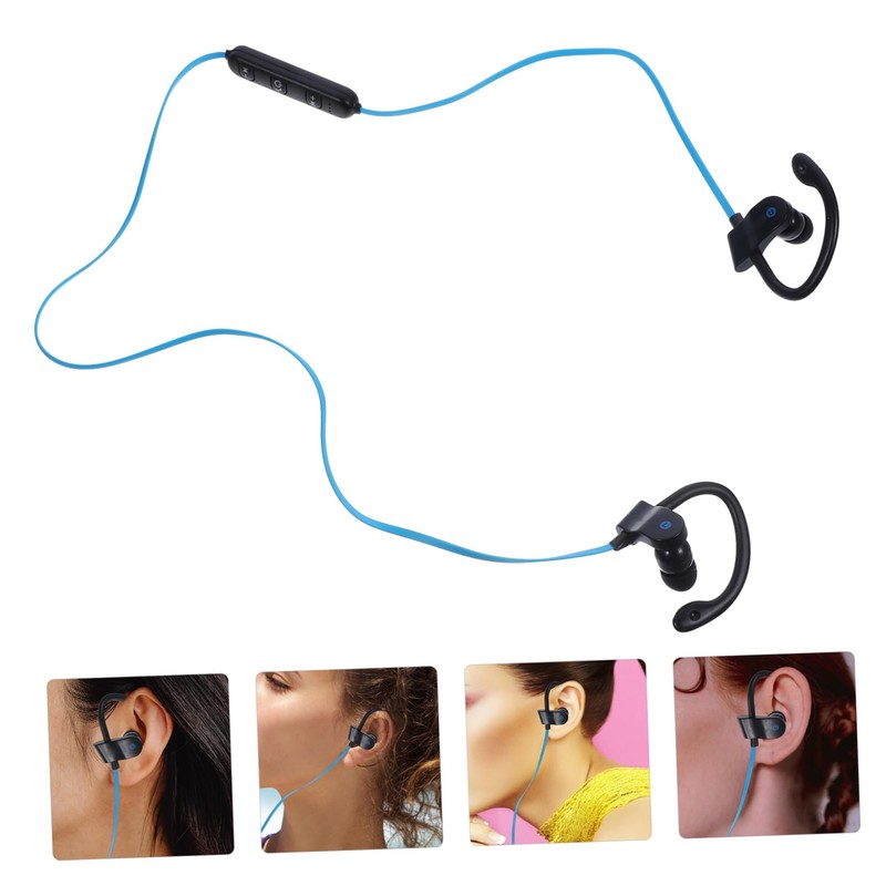 Operitacx Ear Hook Wired Stereo Headphones with Microphone Comfortable Fit