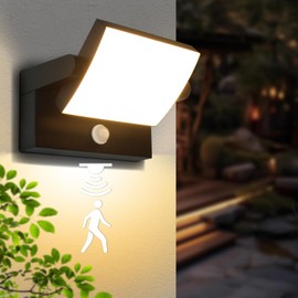 Angestlite Motion Sensor Outdoor Wall Light 18W IP65 350°Rotatable 3000K
