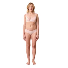 Vertbaudet Pack of 2 Maternity Bras with Organic Cotton Oeko-Tex Light Pink 75C, lightpink
