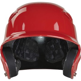 RAWLINGS Velo Series Gloss Baseball Batting Helmet, Scarlet, Senior