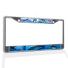 Fastasticdeals Metal Insert License Plate Frame Swimming Dolphin Weatherproof Car