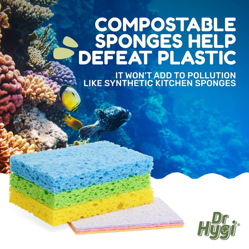 Dr.Hygi® Pop Up Sponges - 6-Pack Eco Sponges Set -
