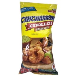 Pork Flavored Chicharrones Criollos original from Guatemala. Snack dorito - Specification: 3 bags chicharron criollo señorial
