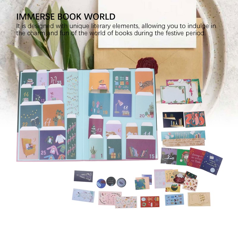 Book Lovers Advent Calendar Unique Countdown with 25 Bags Book