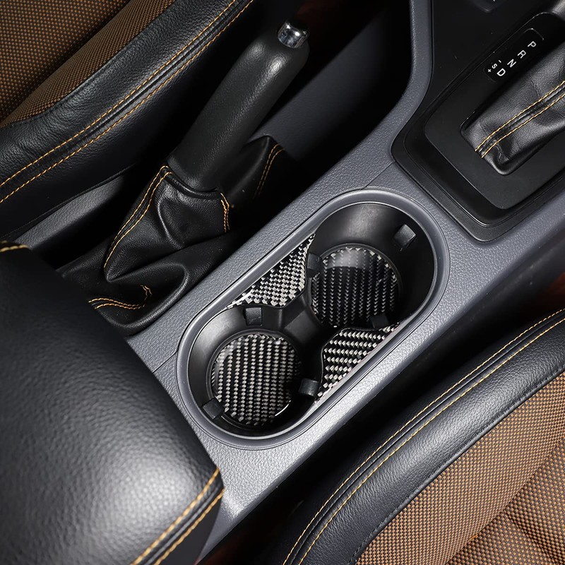 Soft Carbon fiber Car Central Control Water Cup Holder Coaster