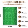 TECKWRAP Gltter Puff Vinyl Heat Transfer Vinyl,9 Sheets Glitter Puff