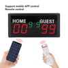 6 Digits Bluetooth Electronic Scoreboard, 4 Red 2 Green Portable