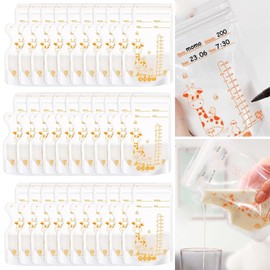 30 Pcs Breast Milk Bags,Breast Milk Storage Bags 250ml Disposable Milk Storage Bags with Pour Spout for Breastfeeding Fridge or Freezer Use