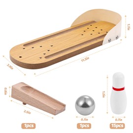 Table Top Mini Bowling Game Set for Men，Desktop Bowling Alleys Cool Stuff Gadgets Christmas Stocking Stuffers Gag Gifts for Men Women Teens
