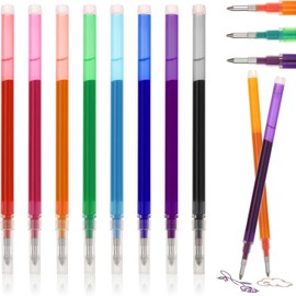 Erasable Gel Ink Pen Refills Compatible with Frixion Friction, 24-Pack 0.7mm, Fast Dry 8 Colors