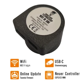 Christians Technikshop WiFi IR SMI V32 - WLAN IR Reading Head for Digital Electricity Meter, SML Compatible, ESP32 with Tasmota, Smart Home Integration via MQTT, Home Assistant & ioBroker, DIY Enabled