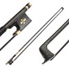 4/4 Violin Fiddle Bow Well Balanced Golden Braided Carbon Fiber