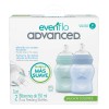 Pack x2 Biberones Evenflo 150ml Flujo Lento 0m+ 2 Piezas