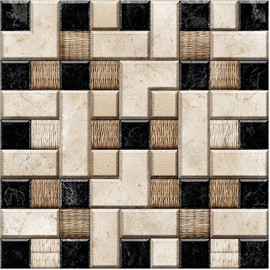 Nuxovilar Peel and Stick Vinyl Flooring, 12x12 Inch Geometric Mosaic Pattern, Self-Adhesive Waterproof Flooring for Kitchen/Bathroom, 10 Pcs