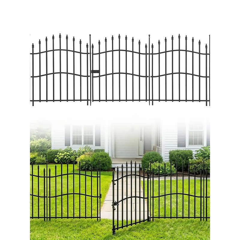 32 Inch No Dig Metal Garden Fence, 10 Pack 22