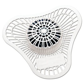 Big D 660 Extra Duty Urinal Screen with Non-Para Block, Evergreen Fragrance with Enzymes, 2000 Flushes (Pack of 12) - Ideal for restrooms in offices, schools, restaurants, hotels, stores
