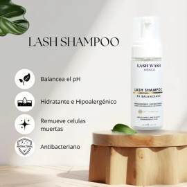 Lash Shampoo 50ml Hipoalergénico Con Aloe Limpieza Pestañas                                                                                           