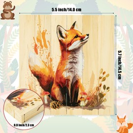 CJiangpo Wooden Animal Chunky Puzzles - 4 in 1 Woodland Animal Puzzle Blocks Sensory Toys for Toddlers 2+ Years, Realistic Rectangular Building Block Stacking Educational Toy Game for Boy Girl