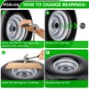 2pcs 15x6.00-6 Flat Free Tire And Wheel, 15x6-6 NHS Lawn