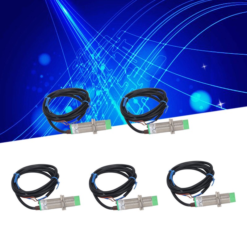 5 Pcs Proximity Sensor 8mm Detecting Distance 2 Wire Normally