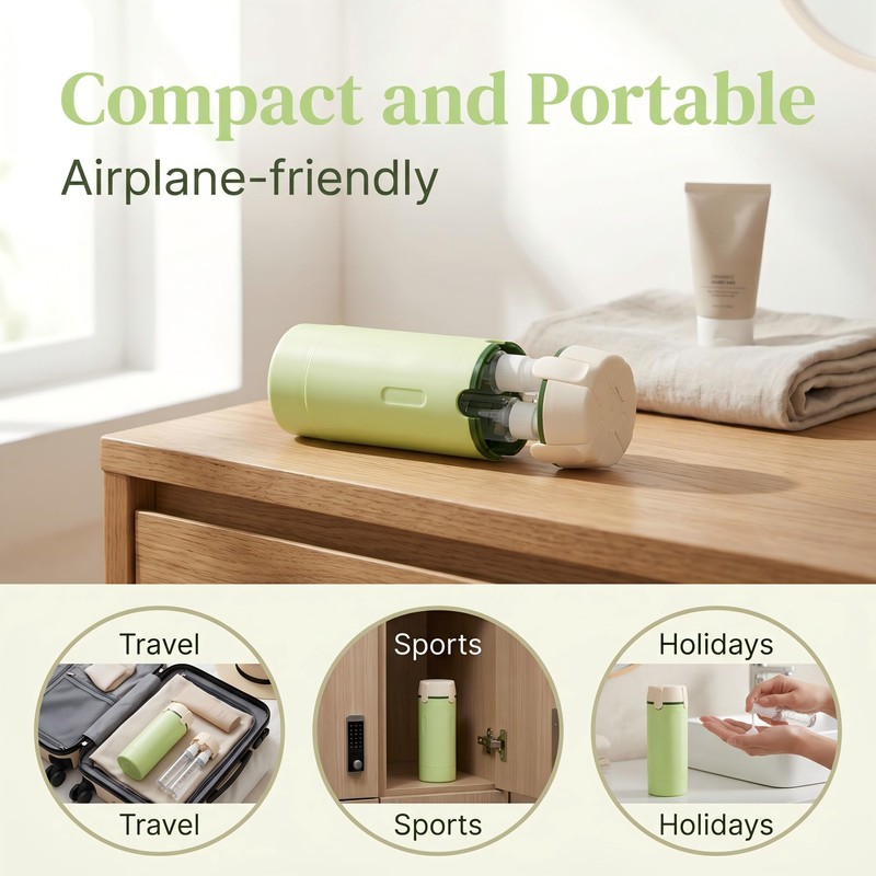 4 in 1 Travel Dispenser Bottle, Including Four 30ML Travel