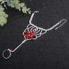 Wiwpar Boho Red Crystal Rhinestone Flower Layered Hand Harness Slave