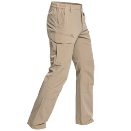 CARWORNIC Men's Lightweight Tactical Hiking Pants Water-Resistant Flex EDC Cargo Pants Stretch Quick Dry Work Pants Multi-Pocket Travel Safari Outdoor Fishing Trousers