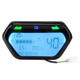 Indicador de velocidad de motocicleta Aramox, velocímetro universal de 48 V / 60 V, odómetro, tacómetro, pantalla LCD digital para motocicleta eléctrica