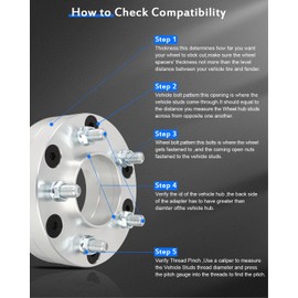 ECCPP 6x135 to 5x5 Wheel Spacer 2" Wheel Adapter fit for for Ford for Expedition 2003-2013 for Ford for F-150 2004-2013