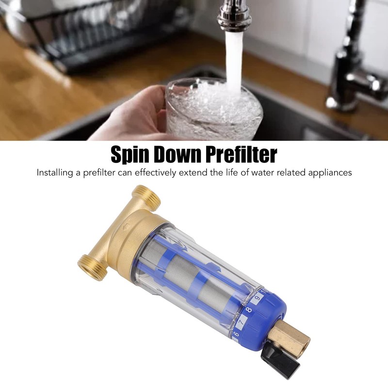House Spin Down Sediment Water Filter,Reusable Whole House Sediment Water