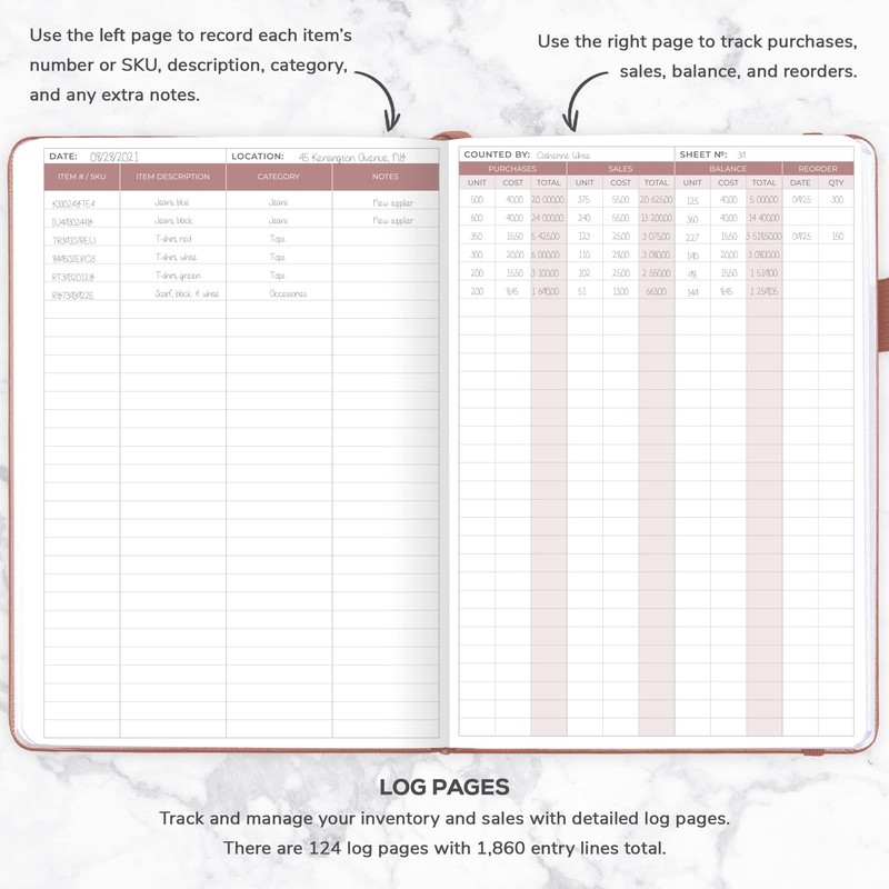 Clever Fox Inventory & Sales Log Book for Small Business