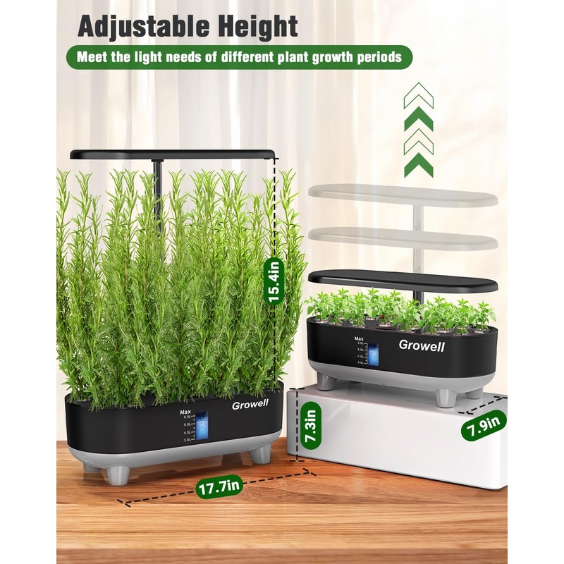 Hydroponics Growing System Kit, 16 Pods Indoor Garden with 28W
