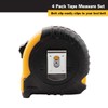 Titan 10902 4-Piece Tape Measure Set (12', 16', 25' and