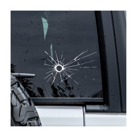MYMKO Broken Glass Decal, Funny Car Window Decals, 6 Inches UV DTF Tranfer Car Stickers, Aesthetic Weatherproof Car Truck Window Bumper Sticker, Humor Car Stickers and Decals for Women Men