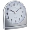 Technoline Quarzwecker Modell SL, silber, analog, schleichender Sekundenzeiger, Belecuhtung, nachtleuchtende