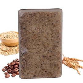 Jabón De Avena, Arroz Y Café, Barra Natural Artesanal Para Hombres Y Mujeres, Hidratante Para Cuerpo Y Rostro, 125 G X 2                              