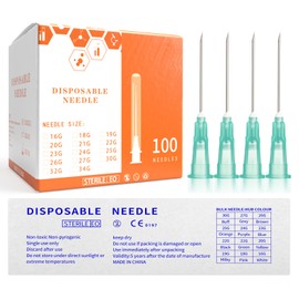 21 Gauge 1.5 Inch Needle Luer Lock Dispensing Accessories, Individually Packaged