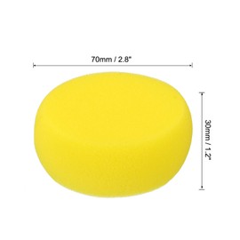 PATIKIL Paint Sponges for Painting, 8 Pack Round Painting Sponge Foam Brush Artist Sponge Watercolor Painting Tools for Crafts Arts, Yellow