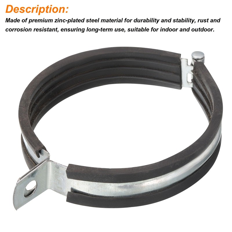 sourcing map 6Pcs Split Ring Hanger Pipe Strap Fit for