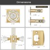 EHOMEWARE Hall/Closet Passage Door Knobs, 2 Pack Brass Crystal Handles,