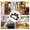 Auvotuis 8Pcs 3Inch Black Non-Mortise Door Hinges Modern Iron Flat