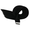 Ugeat Tape in Hair Extensions Human Hair Black 18 Inch