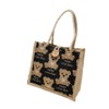 TOPTIME 3 Pack Mini Jute Tote Bag with Bear Prints