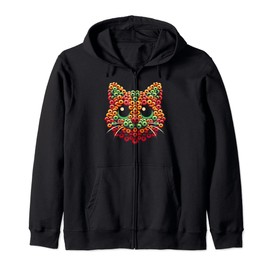 Pure Fruity: The Fruit Loops Cat Hooded Jacket, black