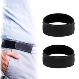 L0famy No Buckle Belts for Men, Velcro Belts, Buckless Stretch Belt for Men, Snug Fit Adjustable Mens Waist Belt, Invisible Side Belts for Men uk (2 PACK)